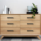 6-1/4 inch Hole Center Black Cabinet Pulls，Drawer Pulls Black Cabinet Handles for Kitchen Matte Black Cupboard Handles