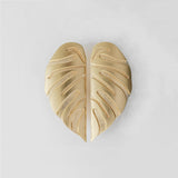 4 Pairs Creative Leaf Shape Handle Knob with Mounting Screws for Kitchen Cupboard Cabinet Wardrobe Drawer Door (Gold, 64mm)