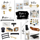 Acrylic Gold Drawer Pulls Cabinet Pulls - Acrylic Round Bar Series - Hole Centers(4 Inch，102mm)