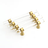 1 Pack Brushed Brass Cabinet Pulls Arcylic Drawer Pulls for Kitchen Cabinets and Dressers