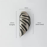 Creative Leaf Shape Handle Knob with Mounting Screws for Kitchen Cupboard Cabinet Wardrobe Drawer Door (Silver Ancient, 64mm)