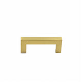 3in Cabinet Pulls Gold Cabinet Pulls，Brushed Brass Pulls Square Kitchen Hardware Handles(76mm, Hole Centers)