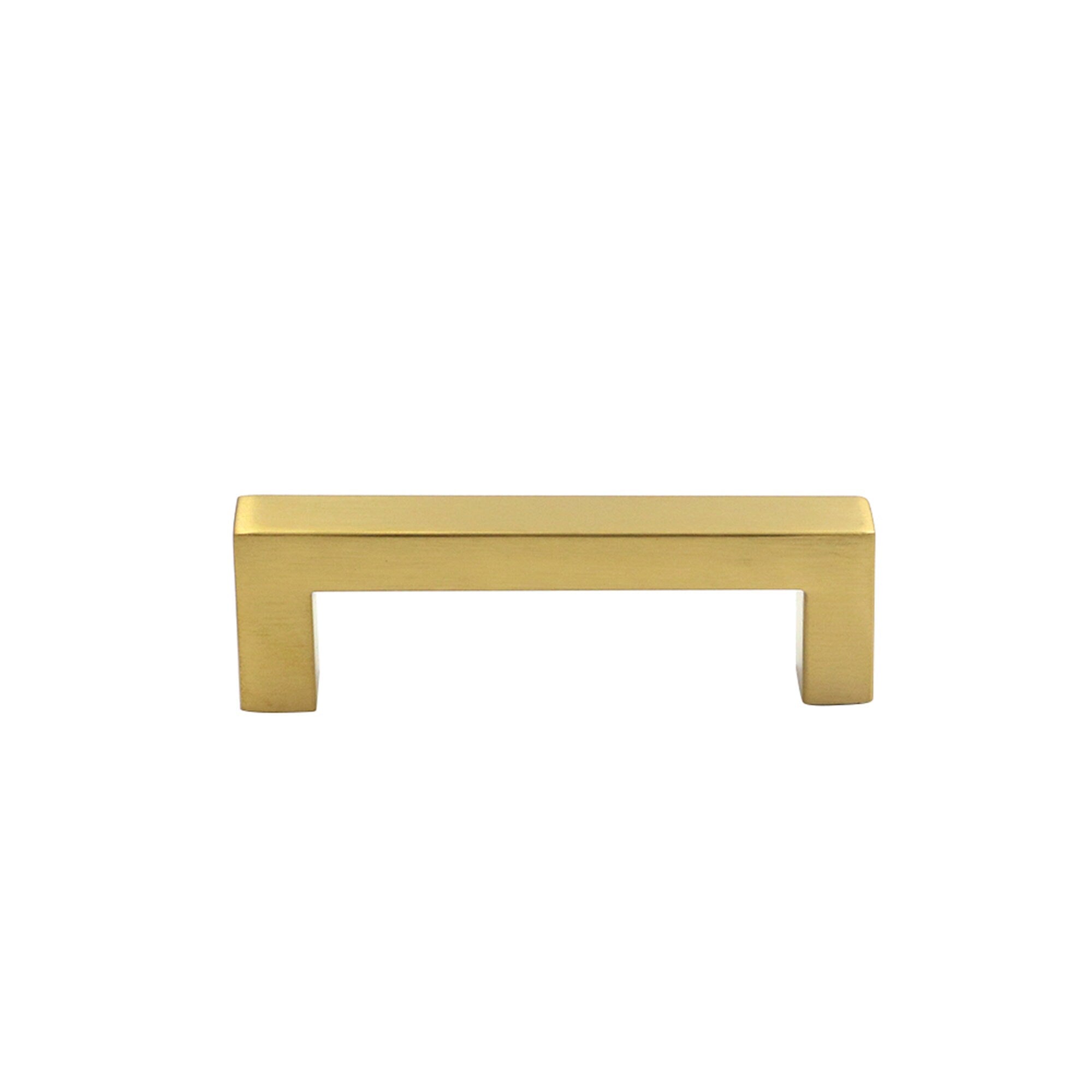 3.5"(90mm) Cabinet Pulls Gold Cabinet Pulls，Gold Cabinet Pulls Square Kitchen Hardware Handles(90mm, Hole Centers)