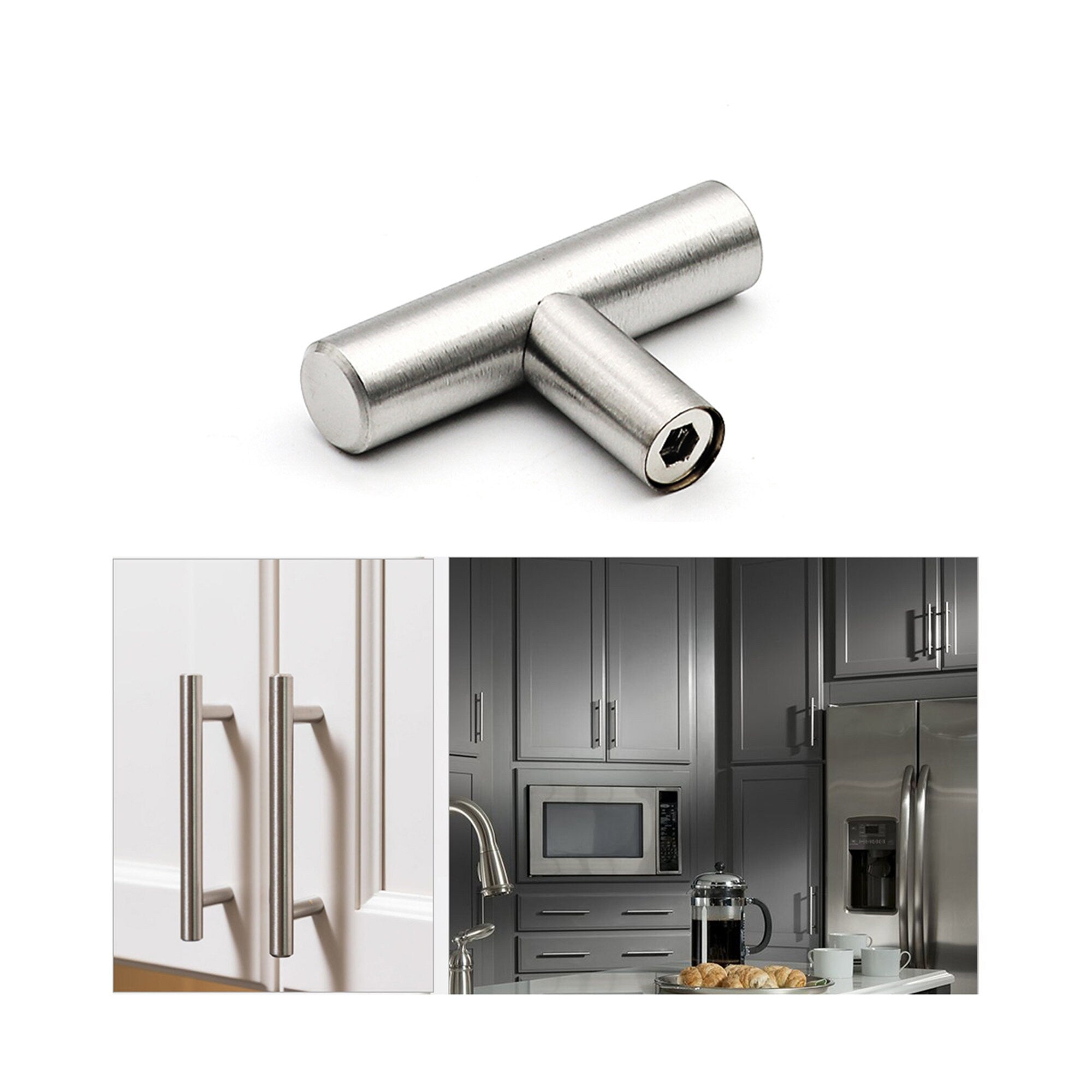 1 Pack Brushed Nickel Cabinet Pulls Kitchen Drawer Pulls for Kitchen and Bathroom Cabinets