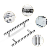 3 Inch Brushed Nickel Cabinet Pulls Modern Cabinet Handles(76mm, Hole Centers)