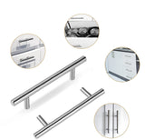 2-1/2 Inch Cabinet Handles Brushed Nickel Cabinet Pulls(64mm, Hole Centers)