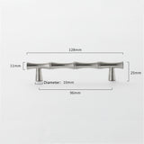 20 Pack 3.75 inch(C-C) Bamboo Shape Cabinet Handles (3.75"/96mm，Brushed Nickel)