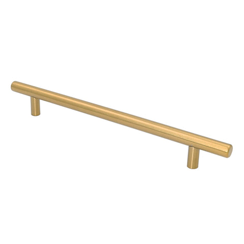 Brushed Brass Cabinet Pulls，Stainless Steel Drawer Handles，8-4/5" Hole Center Drawer Pulls and Door Knobs for Furniture Kitchen Hardware