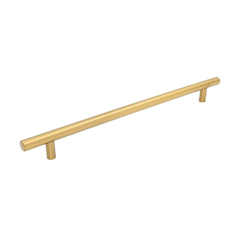 Brushed Brass Cabinet Pulls，Stainless Steel Drawer Handles，10" Hole Center Drawer Pulls and Door Knobs for Furniture Kitchen Hardware