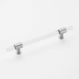 Brushed Nickel Cabinet Pulls Arcylic Drawer Pulls - New Acrylic Pulls - Hole Centers(Knob,2.5",3",3.5",3.75",4",5",6.25",7.5")