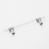 Brushed Nickel Cabinet Pulls Arcylic Drawer Pulls - New Acrylic Pulls - Hole Centers(Knob,2.5",3",3.5",3.75",4",5",6.25",7.5")