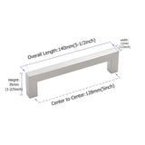 Brushed Nickel Drawer Pulls 5 inch(128mm) Hole Center，Modern Cabinet Hardware Bar Pulls for Drawer Cabinets Cupboard