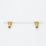 20 Pack 3 inch(C-C) Brushed Brass Cabinet Pulls Arcylic Drawer Handles