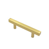 Brushed Brass Stainless Steel Kitchen Drawer Pulls Cabinet Handles 5" Length (3" Hole Center)