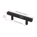 Matte Black Cabinet Knobs Furniture Hardware Drawer Pulls - Stainless Steel Cabinet Handles - Hole Centers(Knob，2.5"，3")