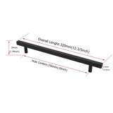 Matte Black Cabinet Pulls Kitchen Cabinet Handles - Large Size Handles - Hole Centers(7.5"，8"，8.8"，10")