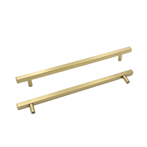 Brushed Brass Cabinet Handles Gold Cabinet Pulls - 10" Inch (256mm) Hole Centers