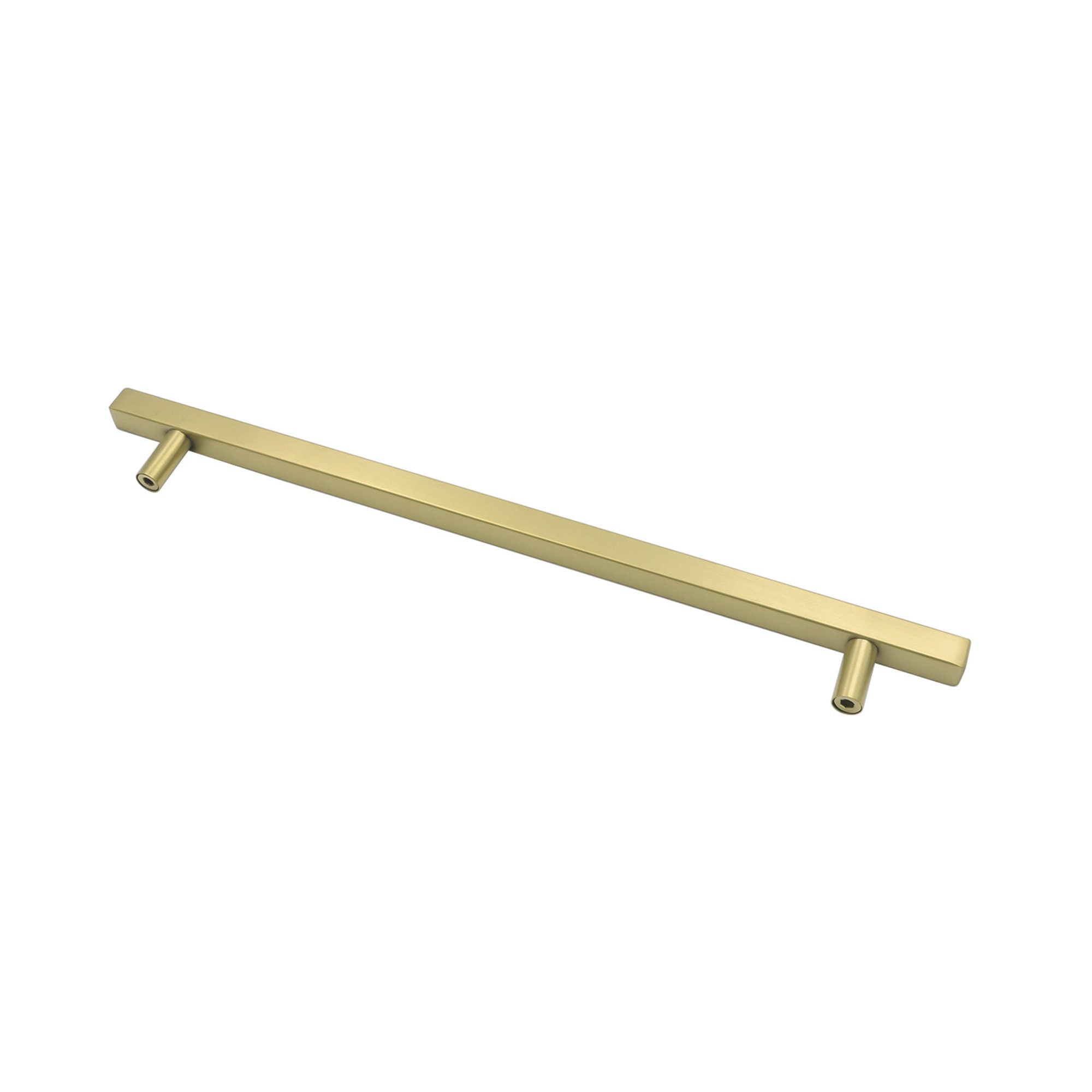 Brushed Brass Cabinet Handles Gold Cabinet Pulls - 10" Inch (256mm) Hole Centers
