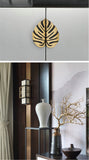 4 Pairs Creative Leaf Shape Handle Knob with Mounting Screws for Kitchen Cupboard Cabinet Wardrobe Drawer Door (Black Ancient, 64mm)