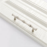 100 Pack 3.75 inch(C-C) Bamboo Shape Cabinet Handles (3.75"/96mm，Brushed Nickel)
