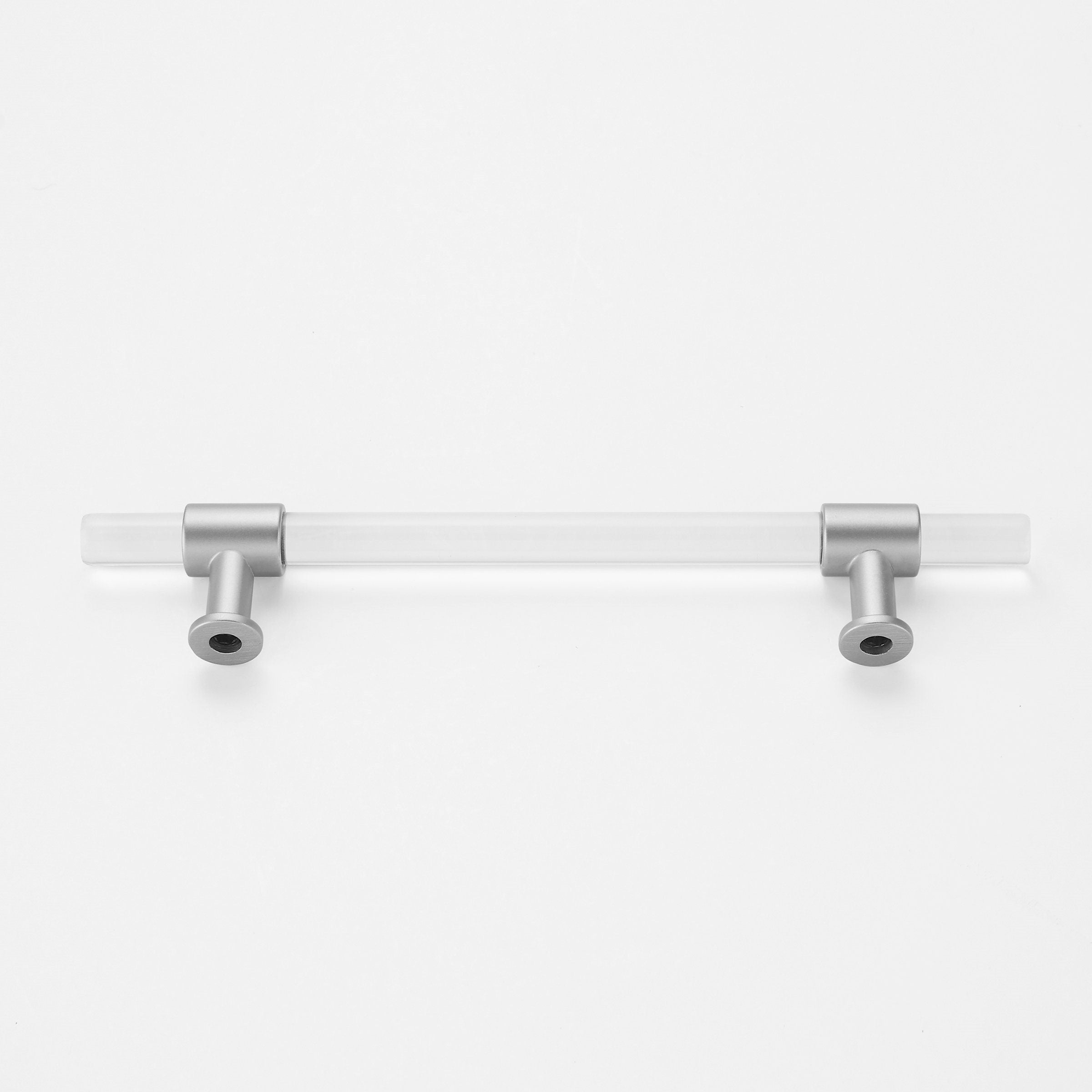 Brushed Nickel Cabinet Pulls Arcylic Drawer Pulls - New Acrylic Pulls - Hole Centers(Knob,2.5",3",3.5",3.75",4",5",6.25",7.5")