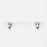 Brushed Nickel Cabinet Pulls Arcylic Drawer Pulls - New Acrylic Pulls - Hole Centers(Knob,2.5",3",3.5",3.75",4",5",6.25",7.5")