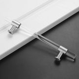 Brushed Nickel Cabinet Pulls Arcylic Drawer Pulls - New Acrylic Pulls - Hole Centers(Knob,2.5",3",3.5",3.75",4",5",6.25",7.5")