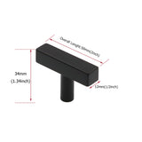 Matte Black Cabinet Knobs Furniture Hardware Drawer Pulls - Stainless Steel Cabinet Handles - Hole Centers(Knob，2.5"，3")