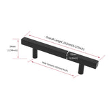 Black Kitchen Cabinet Handles Square Cabinet Drawer Pulls - Stainless Steel Cabinet Handles - Hole Centers(3.5"，3.7.5"，4")