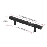 Matte Black Cabinet Pulls Cabinet Hardware Handles - Stainless Steel Cabinet Handles - Hole Centers(4.5"，5"，6.25")