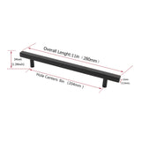 Matte Black Cabinet Pulls Kitchen Cabinet Handles - Large Size Handles - Hole Centers(7.5"，8"，8.8"，10")