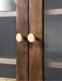 1-1/4 Inch Brushed Brass Kitchen Cabinet Knobs，Solid Dresser Knobs Drawer Knobs For Cupboard Drawer Pulls