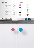 Children Room Knobs - Color Macaron Pattern - 1.38 Inch Round Drawer Pulls - Single Hole Knobs for Kitchen Bathroom Kids Room Girls Room