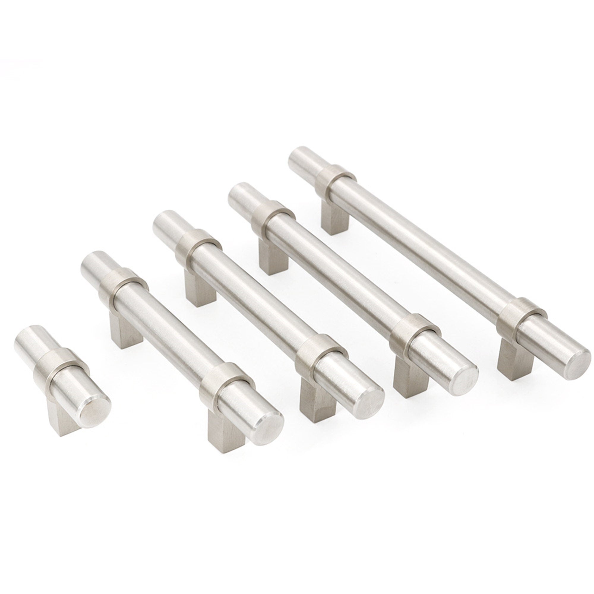 3"(76mm) Hole Center Cabinet Handles Pulls for Kitchen Stainless Steel Brushed Nickel Drawer Pulls ( 5" Length ）