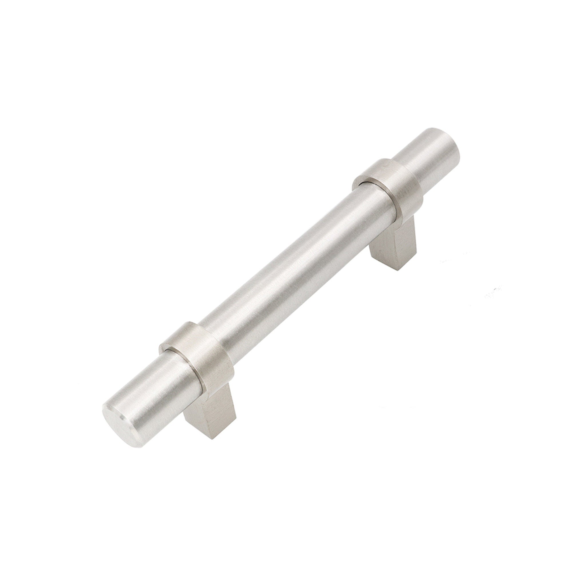 Brushed Nickel Drawer Pulls Kitchen Cabinet Handles - Round Shape Series - Hole Centers(Single Hole, 3",3.5,3.75,4",5",6.25",7.5",8.8",10")