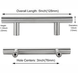3 Inch Brushed Nickel Cabinet Pulls Modern Cabinet Handles(76mm, Hole Centers)