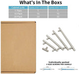 2-1/2 Inch Cabinet Handles Brushed Nickel Cabinet Pulls(64mm, Hole Centers)