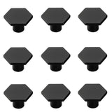 Solid Black Drawer Knobs - 1.33" Diameter (34mm), Matt Black - Hexagon Dresser Knobs for Lving Room，Bedrooms，DIY Lovers，Gifts