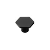 Solid Black Drawer Knobs - 1.33" Diameter (34mm), Matt Black - Hexagon Dresser Knobs for Lving Room，Bedrooms，DIY Lovers，Gifts