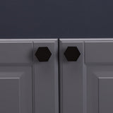 Solid Black Drawer Knobs - 1.33" Diameter (34mm), Matt Black - Hexagon Dresser Knobs for Lving Room，Bedrooms，DIY Lovers，Gifts