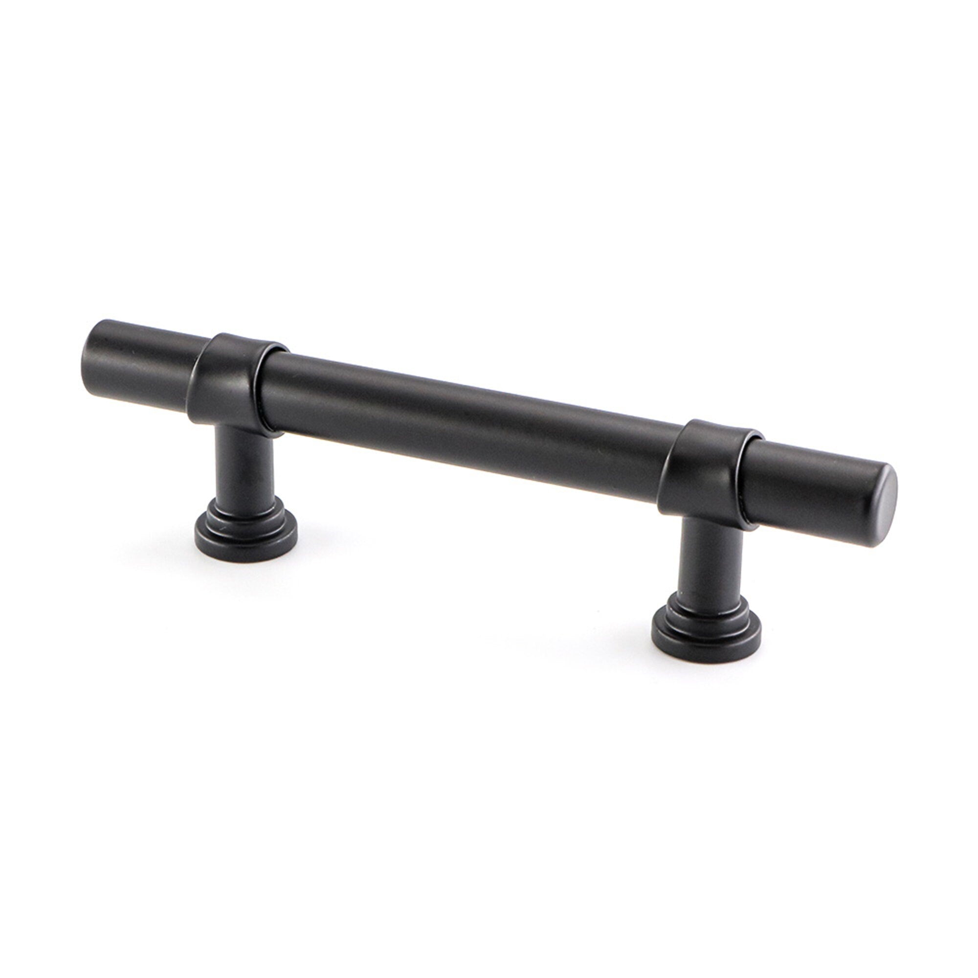 3 Inch Hole Center Cabinet Handles Pulls for Kitchen Stainless Steel Matte Black Drawer Pulls ( 5" Length ）