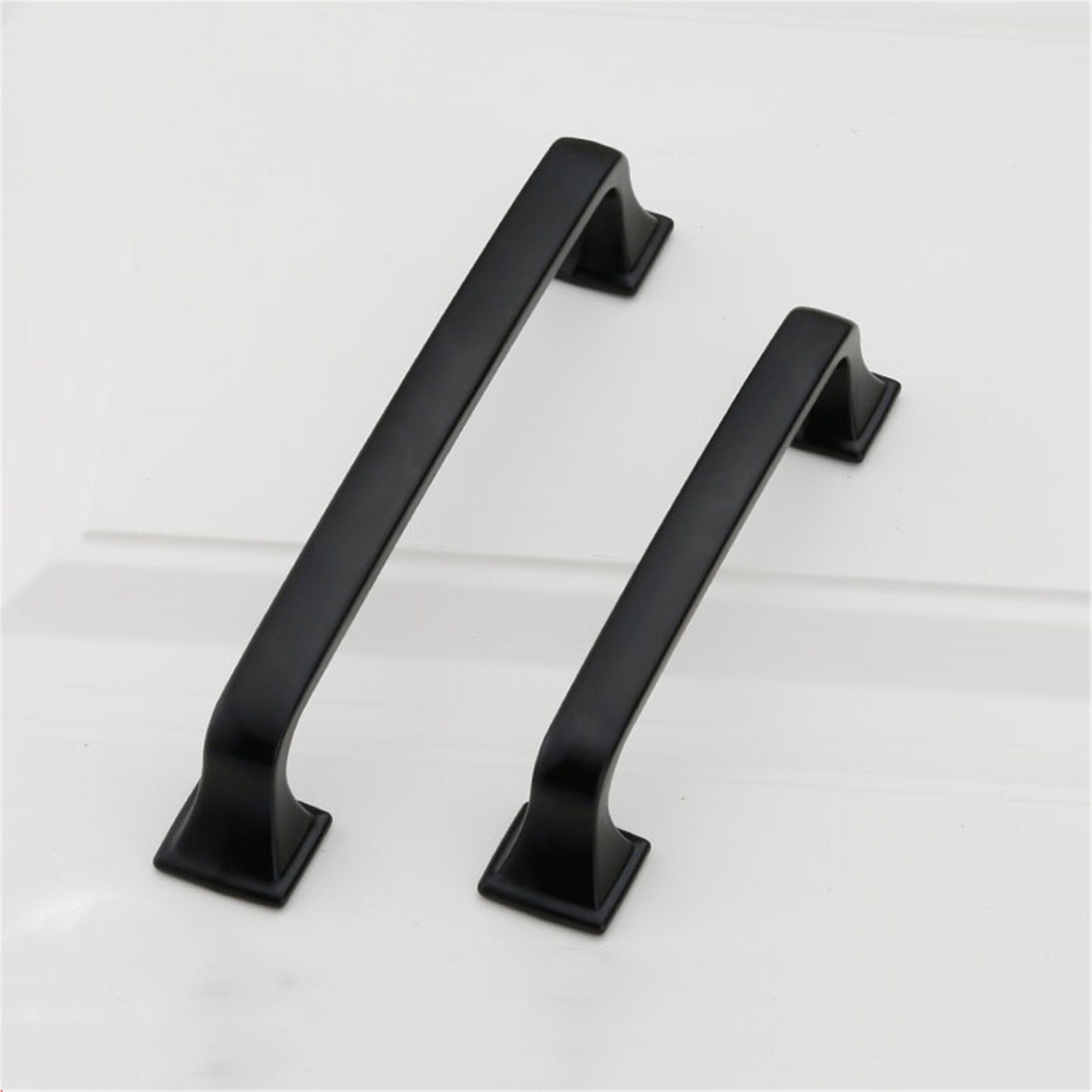 3.75 Inch Matte Black Cabinet Handles for Bathroom, Wardrobe, Bedroom