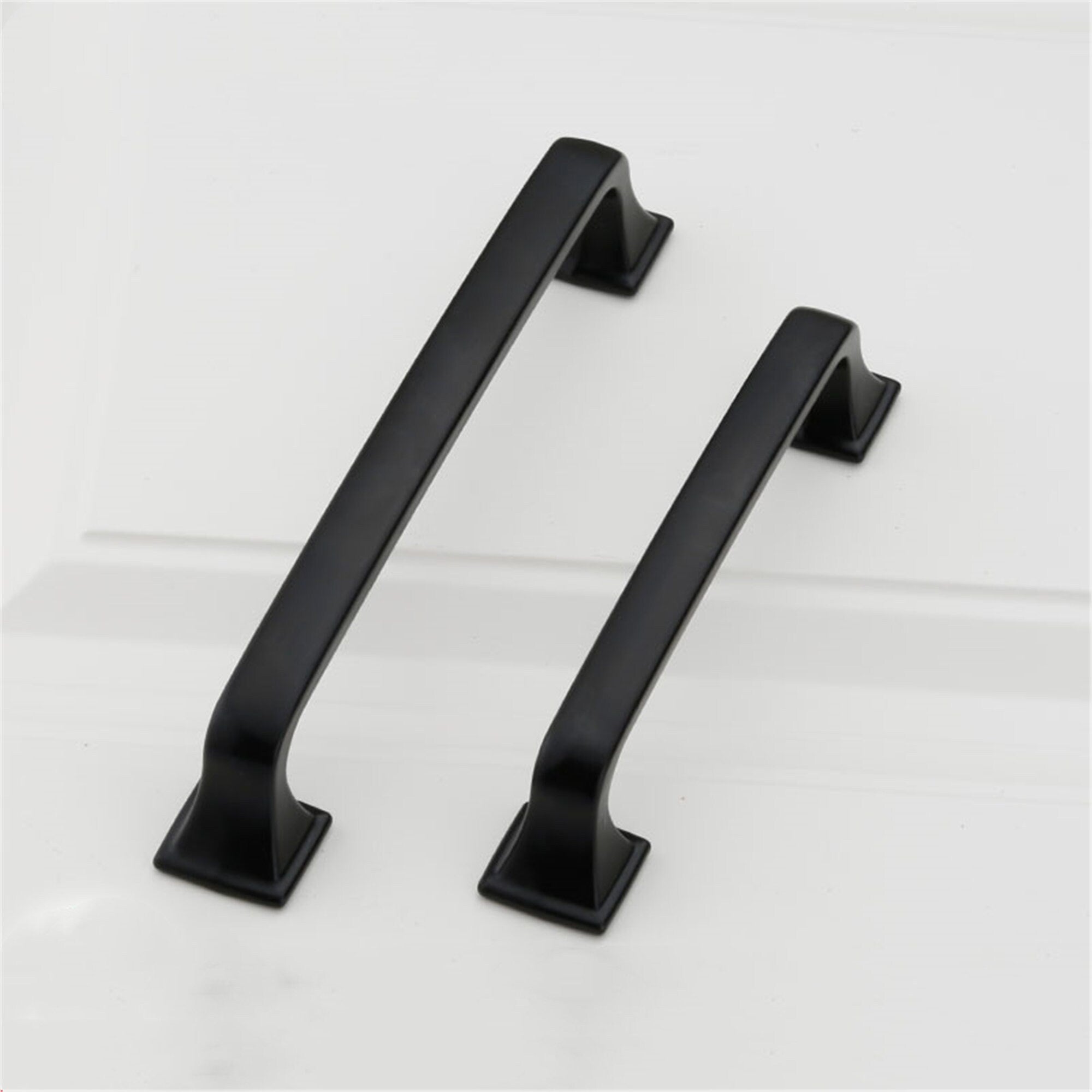 5 Inch(128mm) Kitchen Cabinet Pulls, Matte Black Aluminum Alloy Cabinet Handles For Bathroom Cupboard Drawer Handles Dresser Pulls
