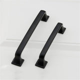 5 Inch(128mm) Kitchen Cabinet Pulls, Matte Black Aluminum Alloy Cabinet Handles For Bathroom Cupboard Drawer Handles Dresser Pulls