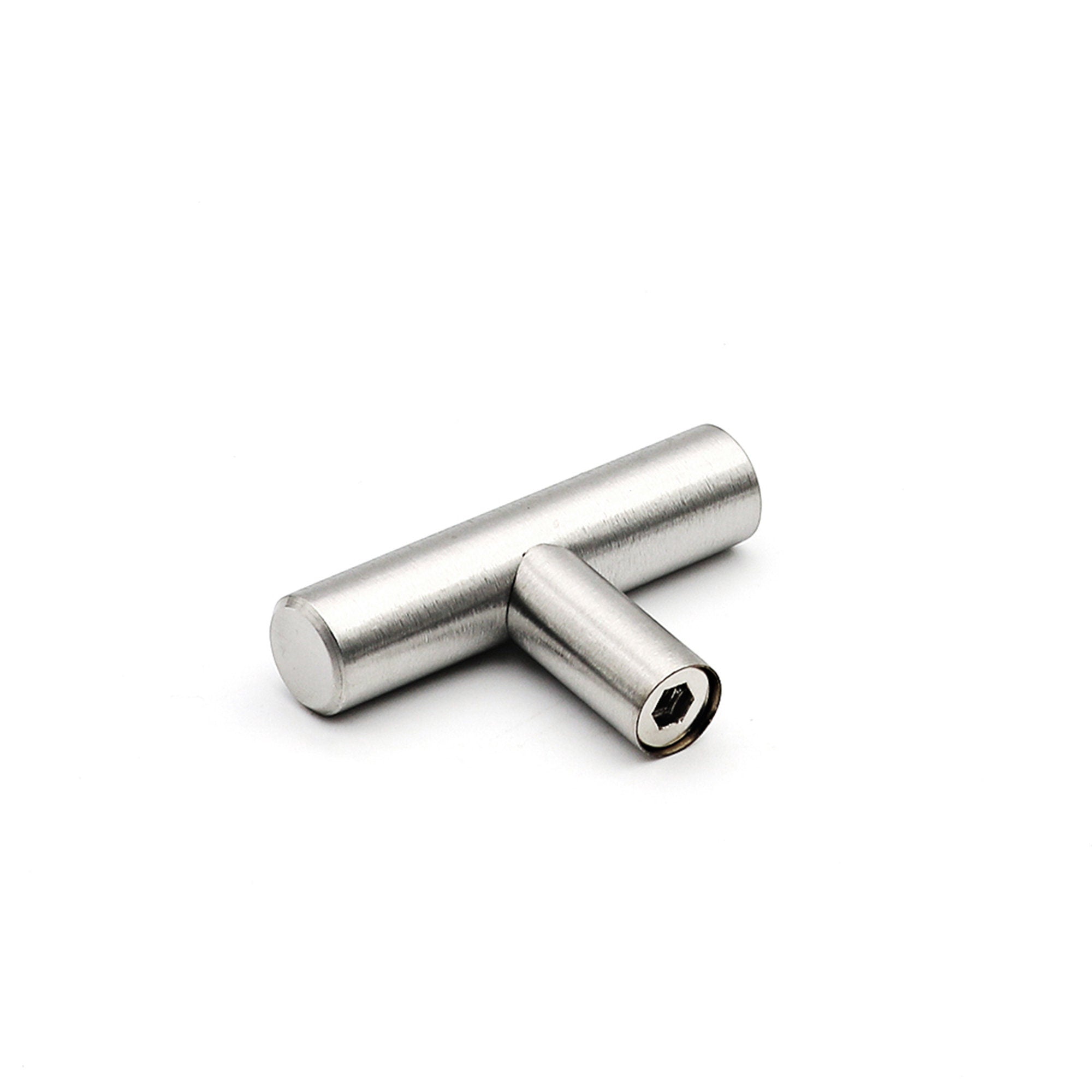2 Inch Cabinet Knobs Brushed Nickel Drawer Knobs(Single Hole, Hole Centers)