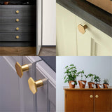 Solid Brass Gold Knobs - 1.33" Diameter (34mm), Brass - Hexagon Dresser Knobs for Lving Room，Bedrooms，DIY Lovers，Gifts