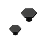 Solid Black Drawer Knobs - 1.33" Diameter (34mm), Matt Black - Hexagon Dresser Knobs for Lving Room，Bedrooms，DIY Lovers，Gifts