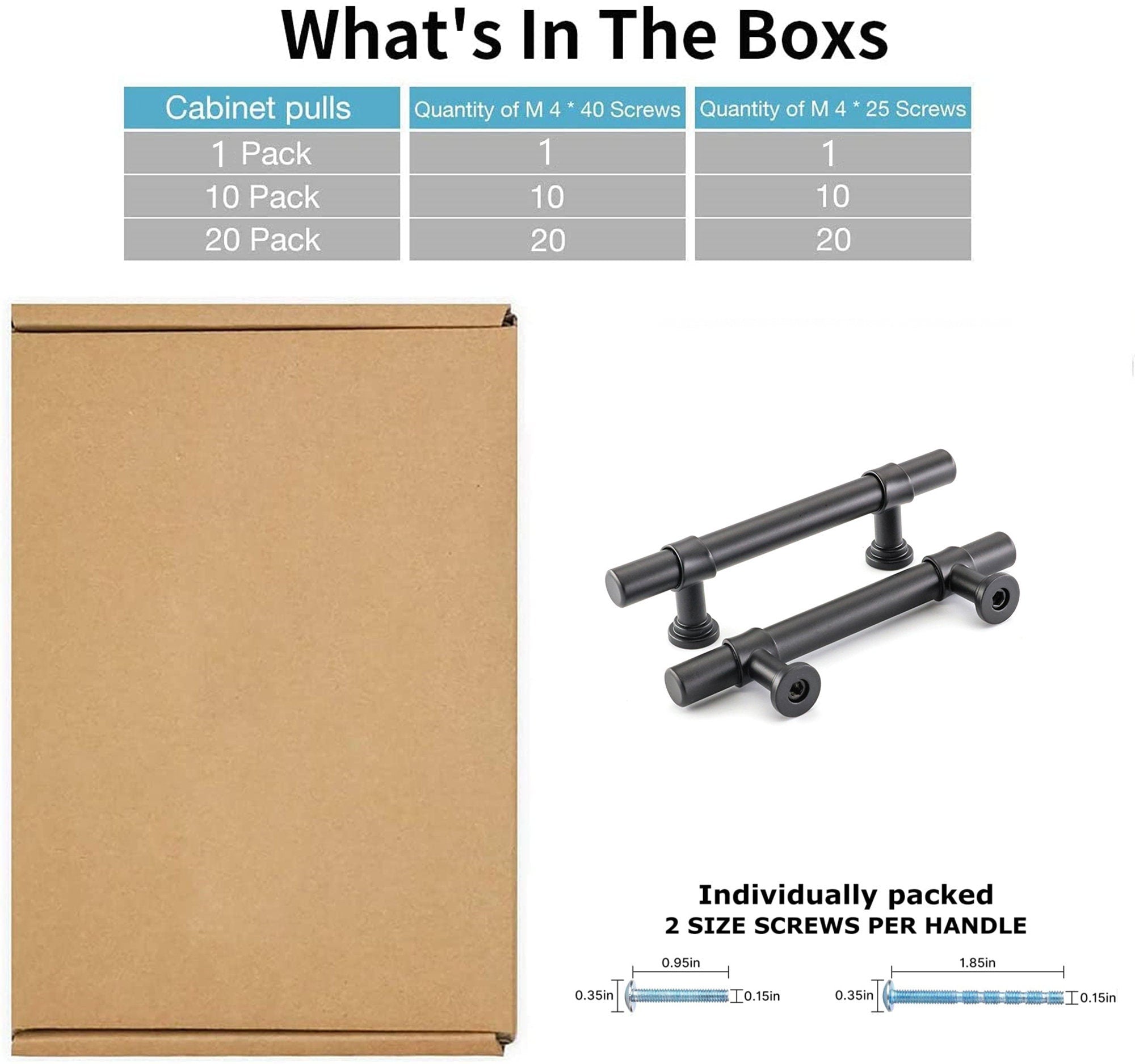 3 Inch Hole Center Cabinet Handles Pulls for Kitchen Stainless Steel Matte Black Drawer Pulls ( 5" Length ）