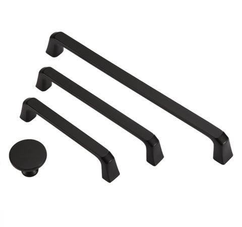 Matte Black Cabinet Handles, Modern Zinc Alloy Cabinet Pulls For Kitchen Cupboard Door, Bedroom Dresser Drawer, Bathroom Furniture Hardware