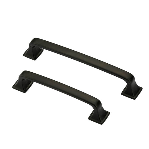 5 Inch(128mm) Kitchen Cabinet Pulls, Matte Black Aluminum Alloy Cabinet Handles For Bathroom Cupboard Drawer Handles Dresser Pulls